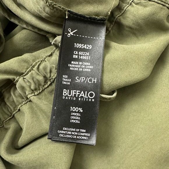 Buffalo David Bitton Womens S Utility Vest Army Green Gorpcore Utilitarian Long - Picture 6 of 9